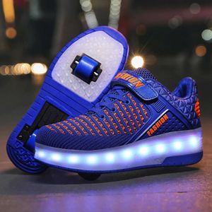 Chaussures à roulettes Fille Garçon Retractable Basket A Roulette 4 Wheels  Detachable Unisexe Enfants Retractable Lumineuse LED Basket Entraînement  Roller Skate Qui sallume Chaussures,Creative Gifts : : Mode