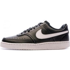 BASKET Baskets Homme Nike Court Vision Low - Noir/Blanc - Tige synthétique - Fermeture par lacets