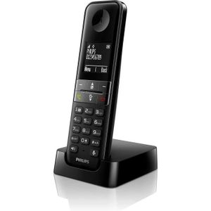 Téléphone fixe Téléphone sans fil Philips D4701B - écran 4,6cm - 