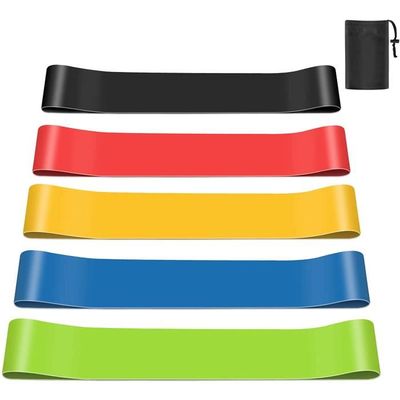 Bandes Résistance MEGLIO Sans Latex 23m - 5 Niveaux Pour Fitness, Rééducation, Yoga Et Pilates