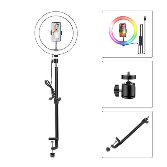Mmcrz Anneau Lumineux Grand Modèle 165 Cm - 6500K, Trépied Réglable, Pour Selfie, Streaming, Photo