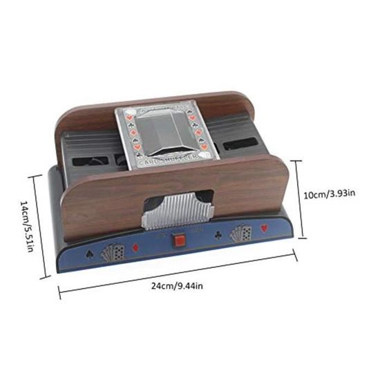Rareidel Mélangeur De Cartes Automatique – 6 Jeux – Piles C – Casino UNO Blackjack – Portable