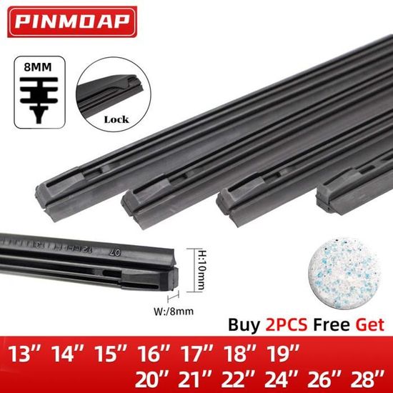 Lot De 4 Bandes D'essuie-glace Désossées 80 Cm Pour Nissan Leaf 2018-2023 - Caoutchouc De Rechange, Découpable - 6