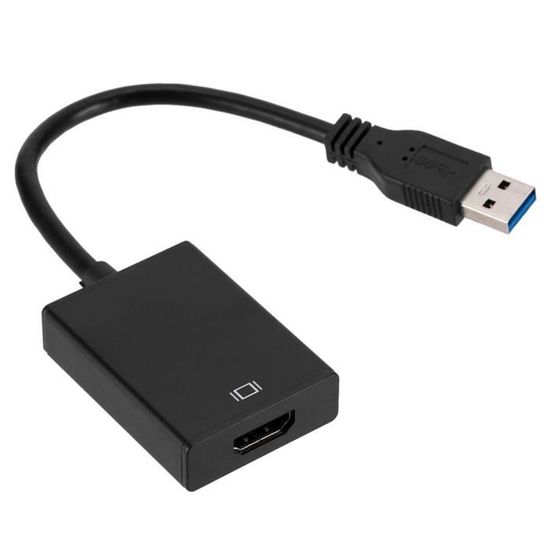 Adaptateur USB Vers HDMI 1080p - USB 3.0/2.0 Vers HDMI - Convertisseur Vidéo/Audio Pour PC, Mac, Android - 8