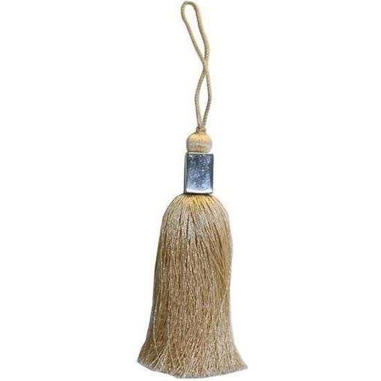 Gland De Cle Pompon Champagne Pour Meubles 21cm Achat Vente