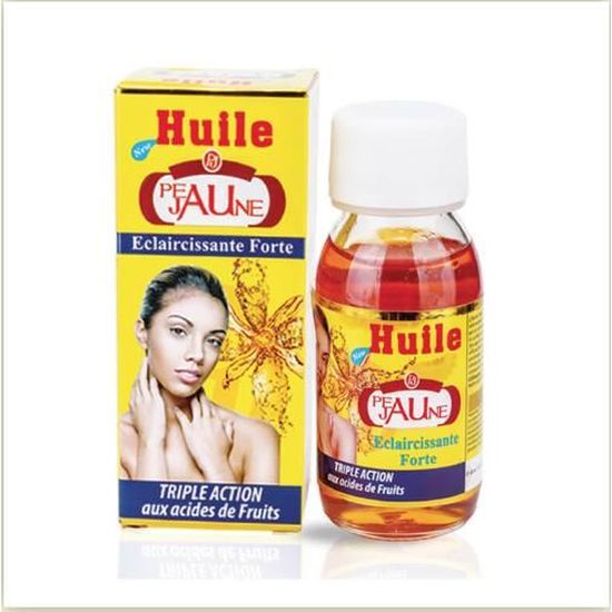 Huile Peau Jaune Triple Action 30ml - Rajeunissant & Blanchissant Anti-rides - Senteur Amande