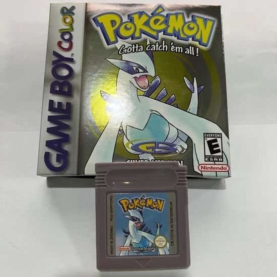 Game Boy Jeux GBC Pokemon Silver Version Boîte Art Cartouche Plateau Boîte Pvc (Pas De Manuel
