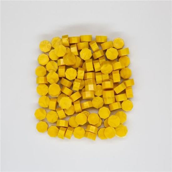 Bricolage Cire Vintage 100 Perles De Cire à Cacheter Rouge Foncé - Forme Octogonale, Diamètre 9mm, Pour Enveloppes, Invitations Perle De Cire