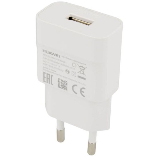 Chargeur Officiel Huawei + Câble Micro USB - Modèle HW-050100E01 - Compatible Honor 7A - Blanc
