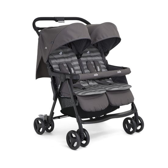 Poussette double JOIE Aire Twin 4 roues Gris Compatible nacelle Habillage pluie Cdiscount Puericulture Eveil bebe