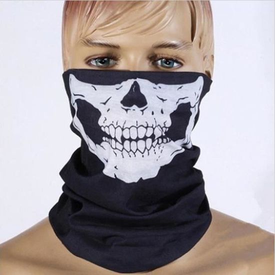 Masque Demi-visage Hiver Moto Ski - Protection Visage, Cou, Oreilles En Latex SBR, Noir - 11