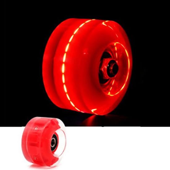 Lot De 8 Roues Lumineuses Patins à Roulettes 32x58mm TPU Doré - Intérieur Extérieur
