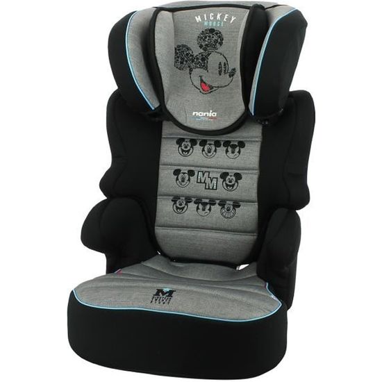 Siège auto BEFIX easyfix rehausseur - fixation isofix ou installation ceinture - groupe 2/3 (15-36kg) - Nania (Mickey)