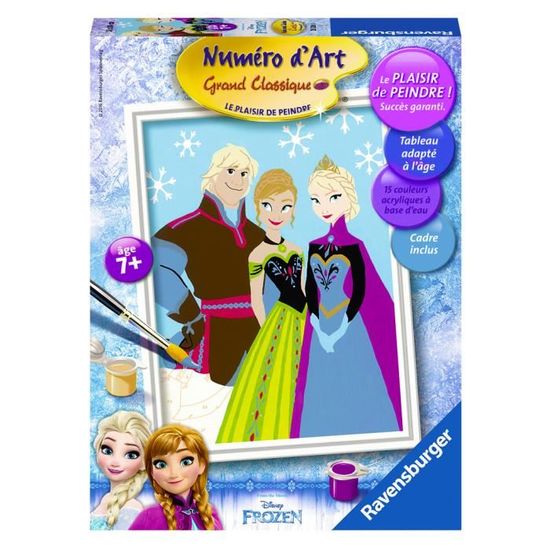 Peinture au numéro : Numéro d'Art Moyen Format Classique : La Reine des  Neiges (Frozen) - Cdiscount Beaux-Arts et Loisirs créatifs