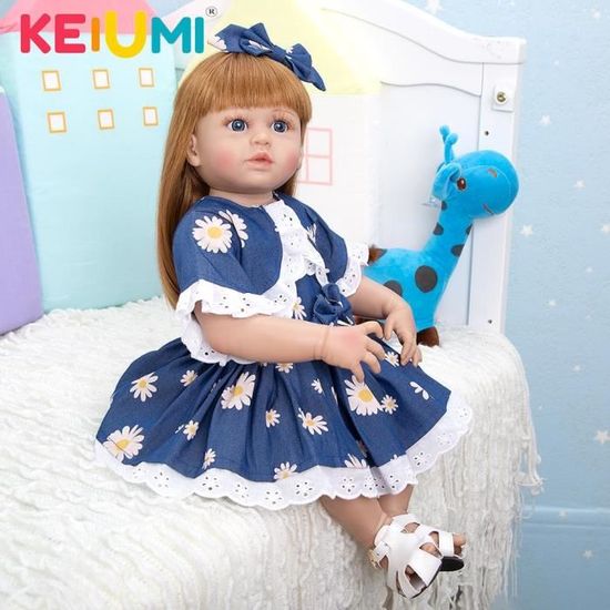 Poupon Réaliste 53 Cm – 100% Silicone Souple – Garçon – Neuf