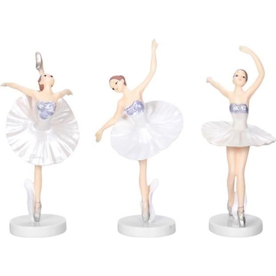 3 pièces Ballerine Figurines en danseur Sculpture décor pour la maison de bureau   STATUE - STATUETTE
