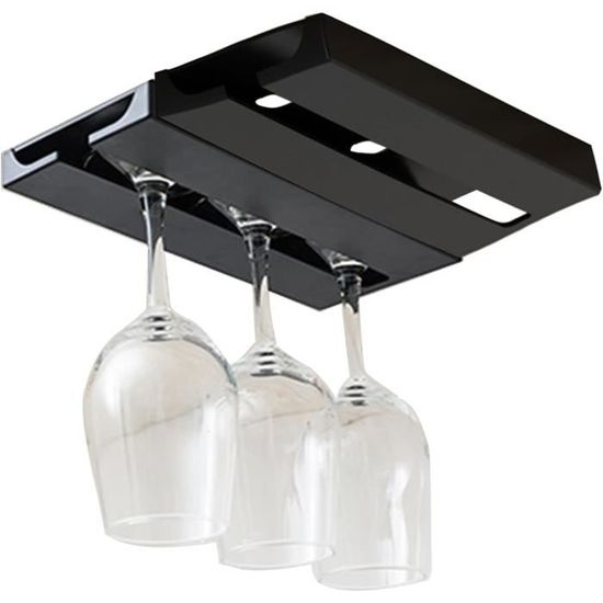 2 Porte-verres à Pied Suspendus Blancs – Aucun Perçage Requis, Gain De Place Pour Cuisine, Bar Ou Restaurant - 6