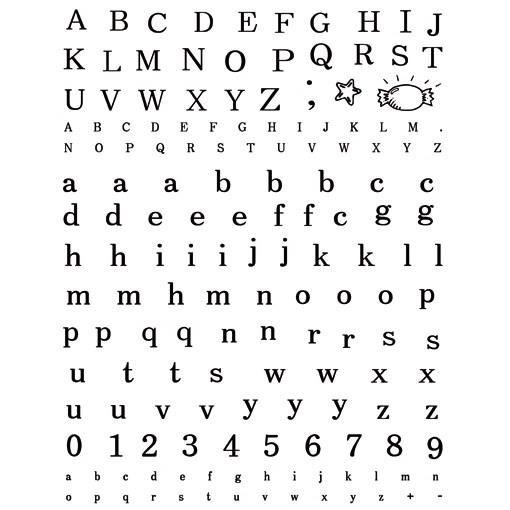 ARTEMIO Set de 160 Tampons Transparents Alphabet