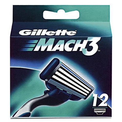 LAMES GILLETTE MACH3 - 12 recharges