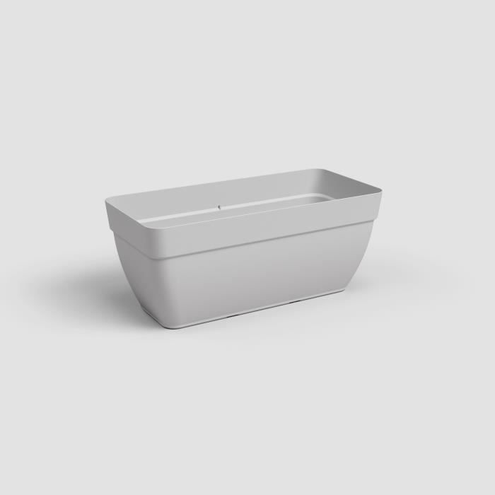 Jardinière CAPRI CAMPANA XL - Plastique - 80 cm - Gris clair - ARTEVASI