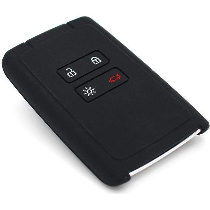 Coque en silicone Finest-Folia - Pour clé de voiture à 4 boutons Noir 1010