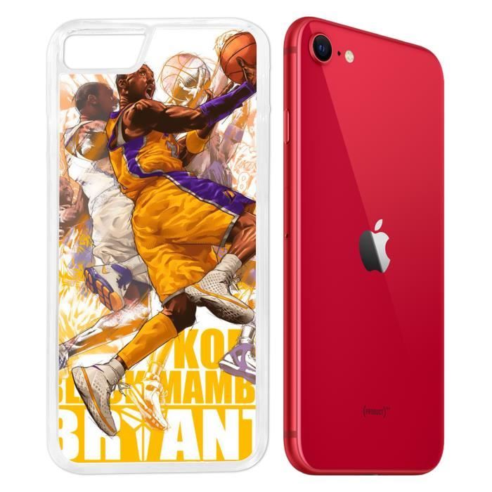 Coque iPhone SE 2020 - Kobe Bryant Cartoon NBA. Accessoire telephone