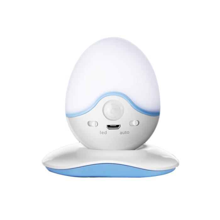 Veilleuse LED à double mode en forme d'oeuf avec capteur de mouvement à Base magnétique pour escalier INTERPHONE - VISIOPHONE