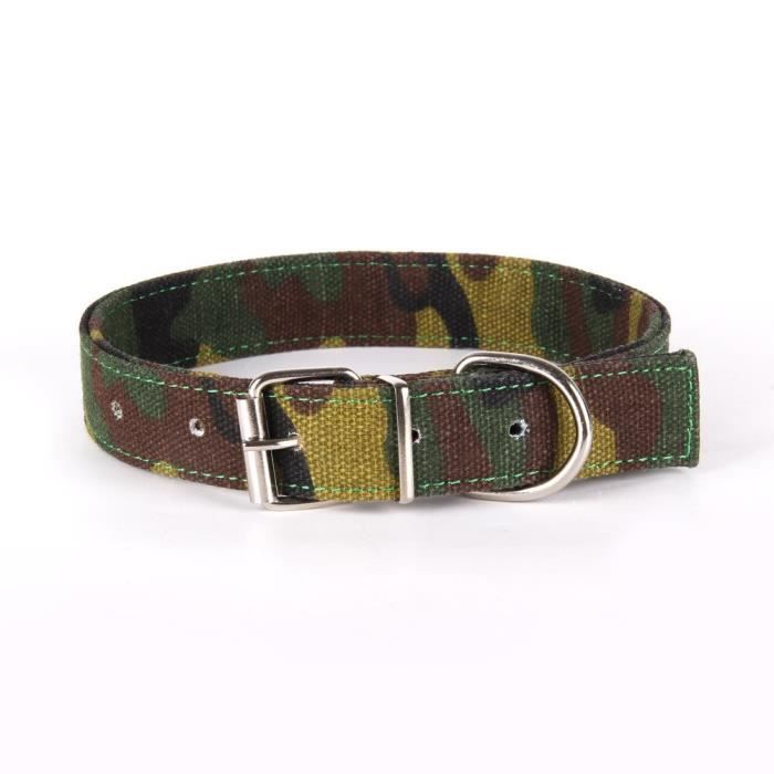Vêtements en Nylon simples - Collier de Camouflage pour chien, collier de chiot chat réglable - Modèle: Camouflage M - FYCWXQC14405