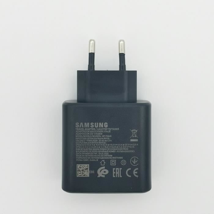 Chargeurs,Original 45W Samsung S20 chargeur Super rapide adaptatif charge rapide type C à type c câble pour - Type EU-Black charger