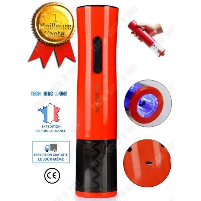 TD Tire bouchon électrique professionnel rechargeable ouvre-bouteille vin rouge Décapsuleur automatique beau design ouverture rapid