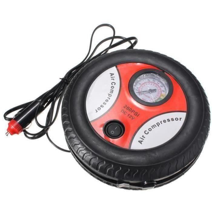 Compresseur électrique d'air Pompe voiture Gonfler Pneu DC 12V 260PSI