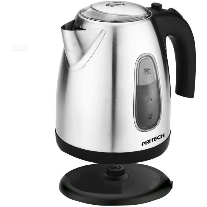 Pritech - Bouilloire compacte et ultra silencieuse. Avec 2200W de puissance et système de protection contre l’ébullition dans un des