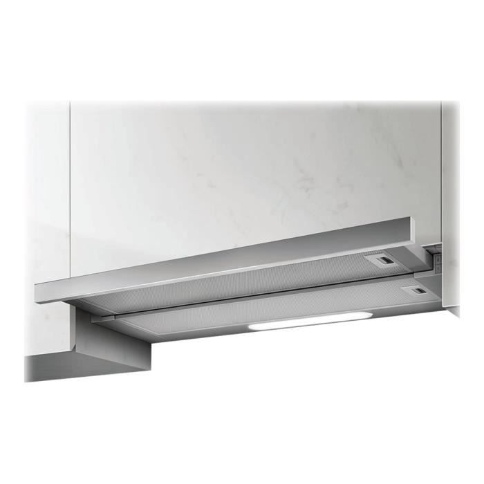 Elica Elite 14 LUX GRIX-A-60 Hotte Téléscopique largeur : 59.8 cm evacuation inox