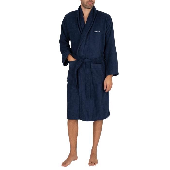 GANT Pour des hommes Peignoir en éponge bio, Bleu Taille L