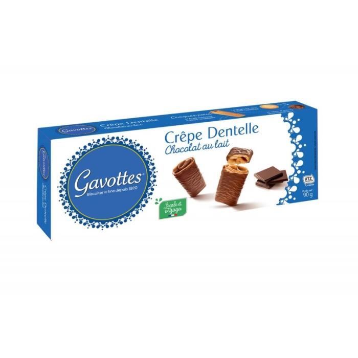 GAVOTTES - Crêpe Dentelle Chocolat Au Lait 90G - Lot De 4