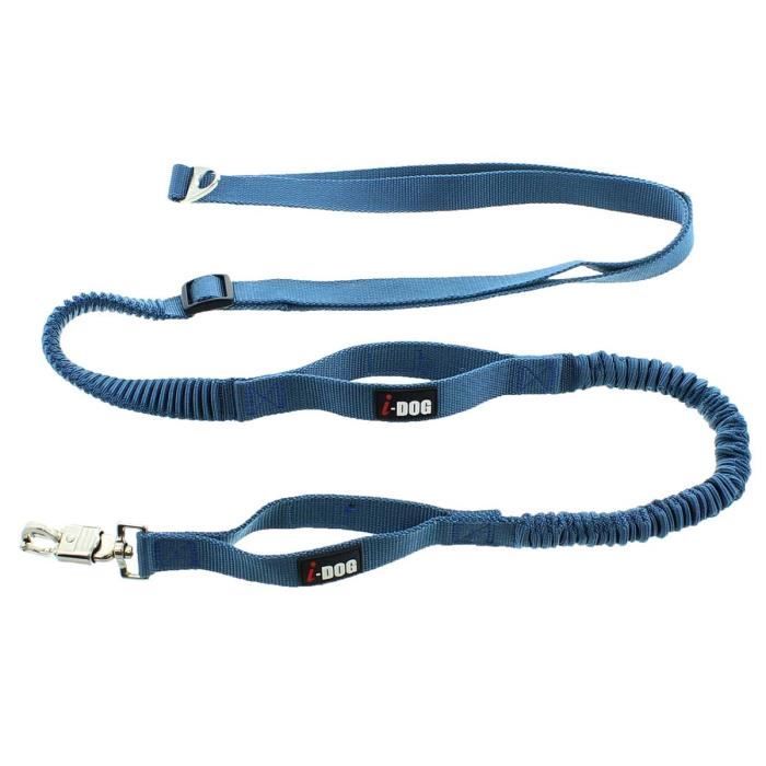 I DOG Laisse de traction Canicrosse Style - Bleu - Pour chien