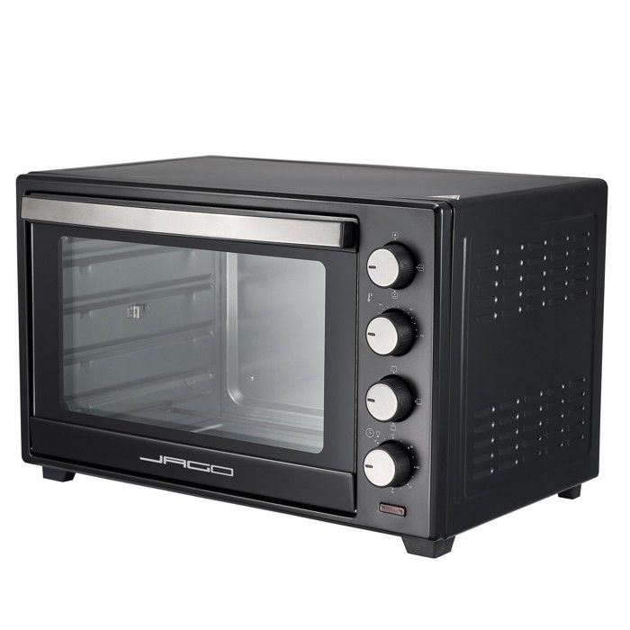 Mini Four - Capacité 60L, 2000 W, Minuteur 0-60 min, 100-230°C, 6 Modes de Cuisson, avec Rôtissoire, Grille et Plaque de Four - Four