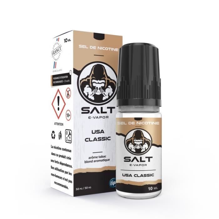 Le French LIQUIDE - 10x Salt E-Vapor USA Classic 10ML - (10ml - 10mg)