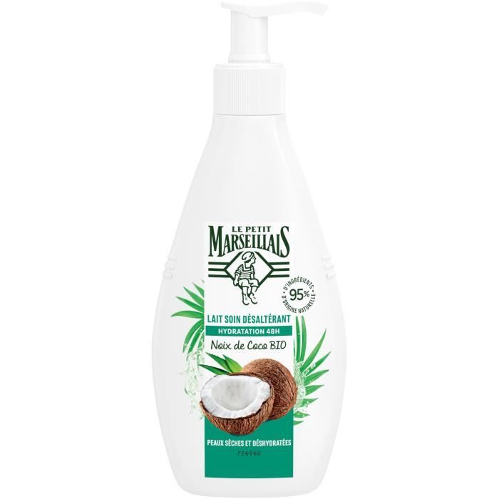 LE PETIT MARSEILLAIS Lait corps hydratant à la noix de coco - Peaux sèches Bio - 250 ml