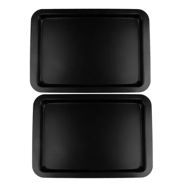 1 Set 2Pcs Rectangulaire Antiadhésif Moule À Gâteau Plateau De Cuisson (Noir) MOULE A GATEAU - MOULE DE PATISSERIE