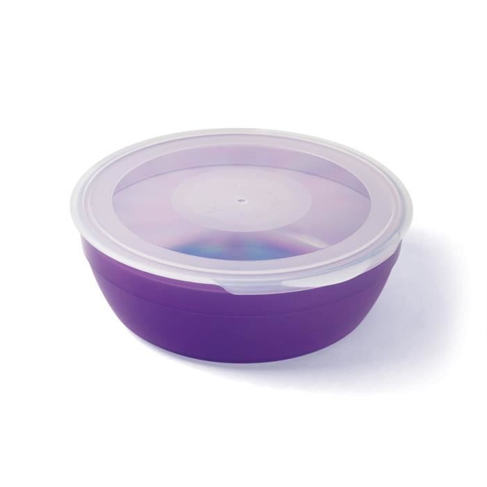 PLASTOREX boîte de conservation micro-ondable 60 cl Polypropylène violet