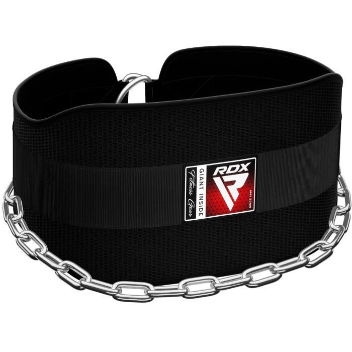 RDX Gym Musculation Ceinture de Puissance de Trempage Néoprène Chaîne Dips Belt Halterophilie Entraînement Fitness Bodybuilding