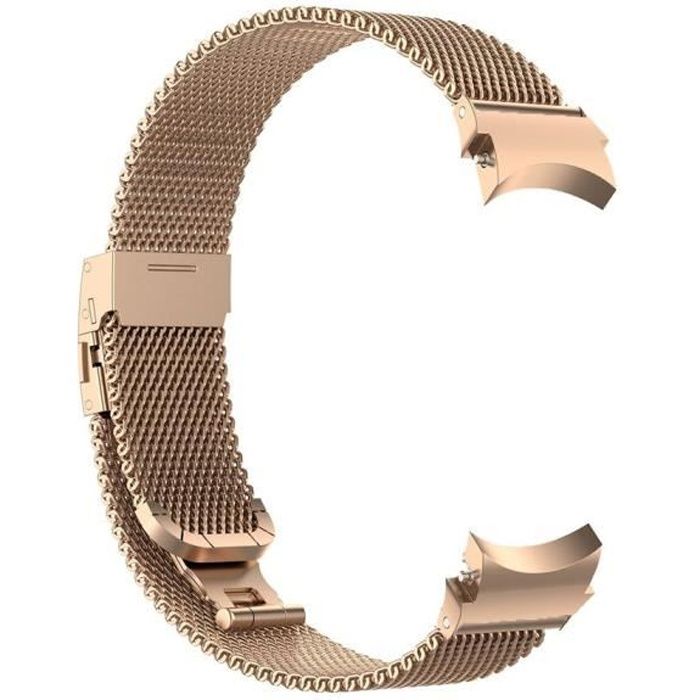 SURENHAP Bracelet de remplacement en acier inoxydable solide pour Samsung Galaxy Watch4 / Watch4 Classic (or rose)