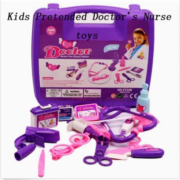 Infirmière médical médecins cas play set kit enfants médecine premiers soins FR couleur aléatoire