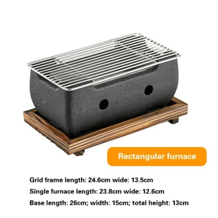 Plaque de barbecue en fonte japonaise,petit four en alliage d'aluminium
