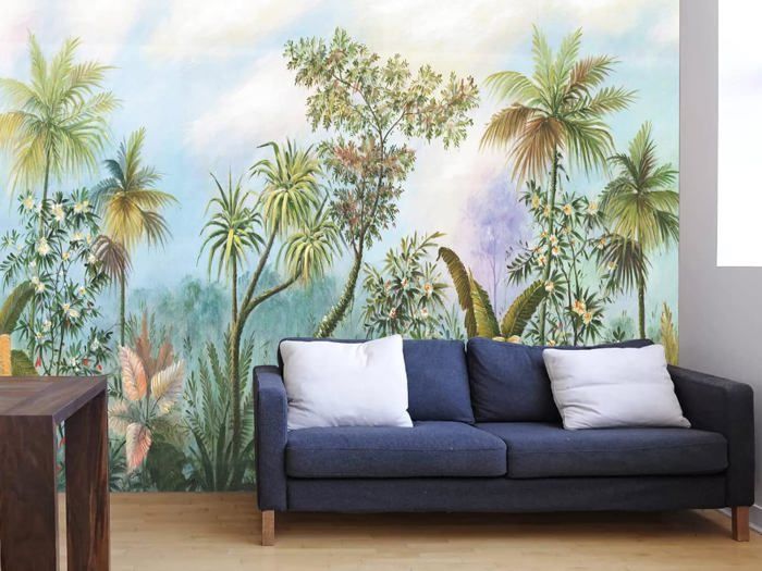 3D Papier Peint Panoramique Soie 350x256cm Papier Peint Jungle ...