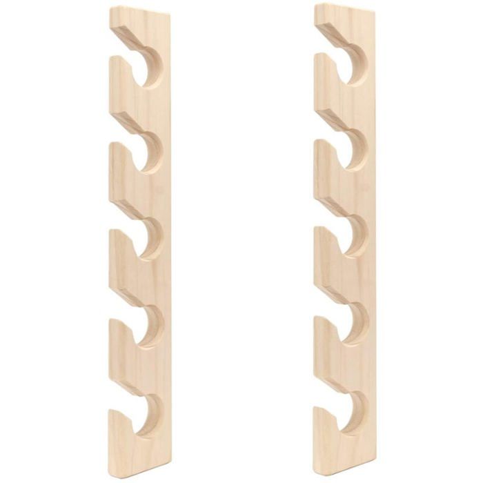 2 Pcs Porte-Chapeau pour Mur en Bois Casquettes de Baseball Organisateur Mural Support Chapeau Vertical Placard PZCC