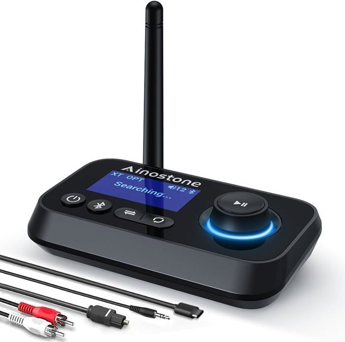 Transmetteur recepteur bluetooth 3 en 1 adaptateur audio bluetooth avec