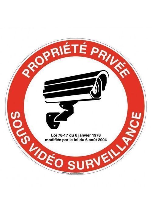 Panneau D’alarme - Propriété Privée Sous Vidéo Surveillance