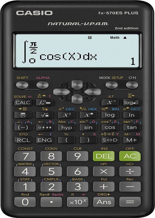 Calculatrice scientifique - Casio - FX-570ES+ - Affichage 2 lignes - 417 fonctions - 100 g